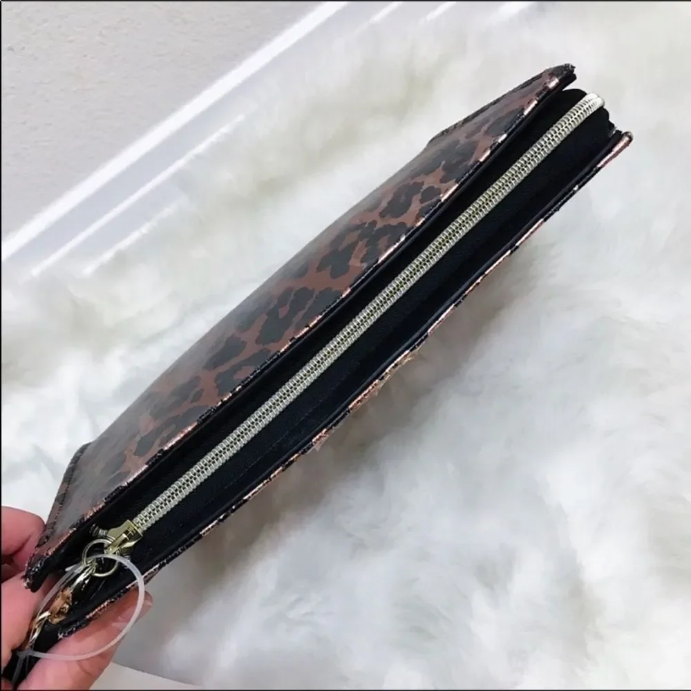 Betsey Johnson Cheetah Print Cosmetic Case Makeup Bag Leopard